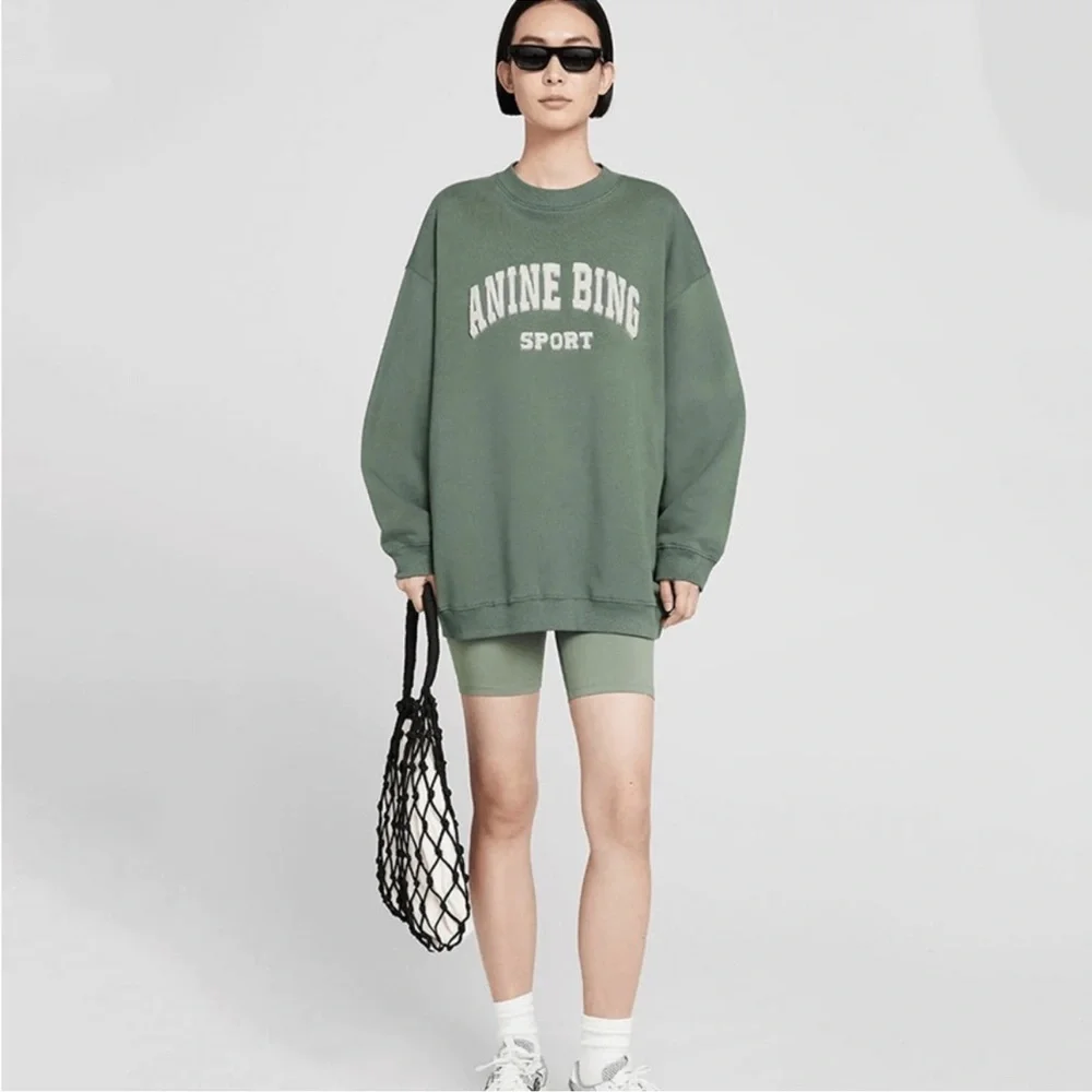 Anine Bing Tyler Sweatshirt Artichoke Size XL - Picture 2 of 8